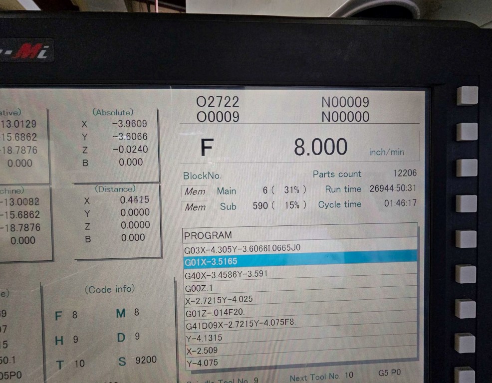 Kitamura MyCenter HX400G, Machine ID: 9211